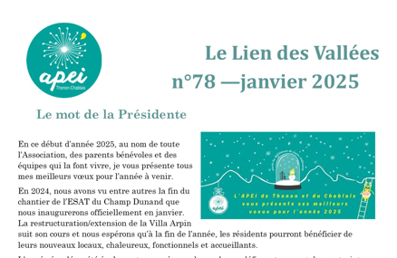 Le nouveau Lien des Vallées est paru