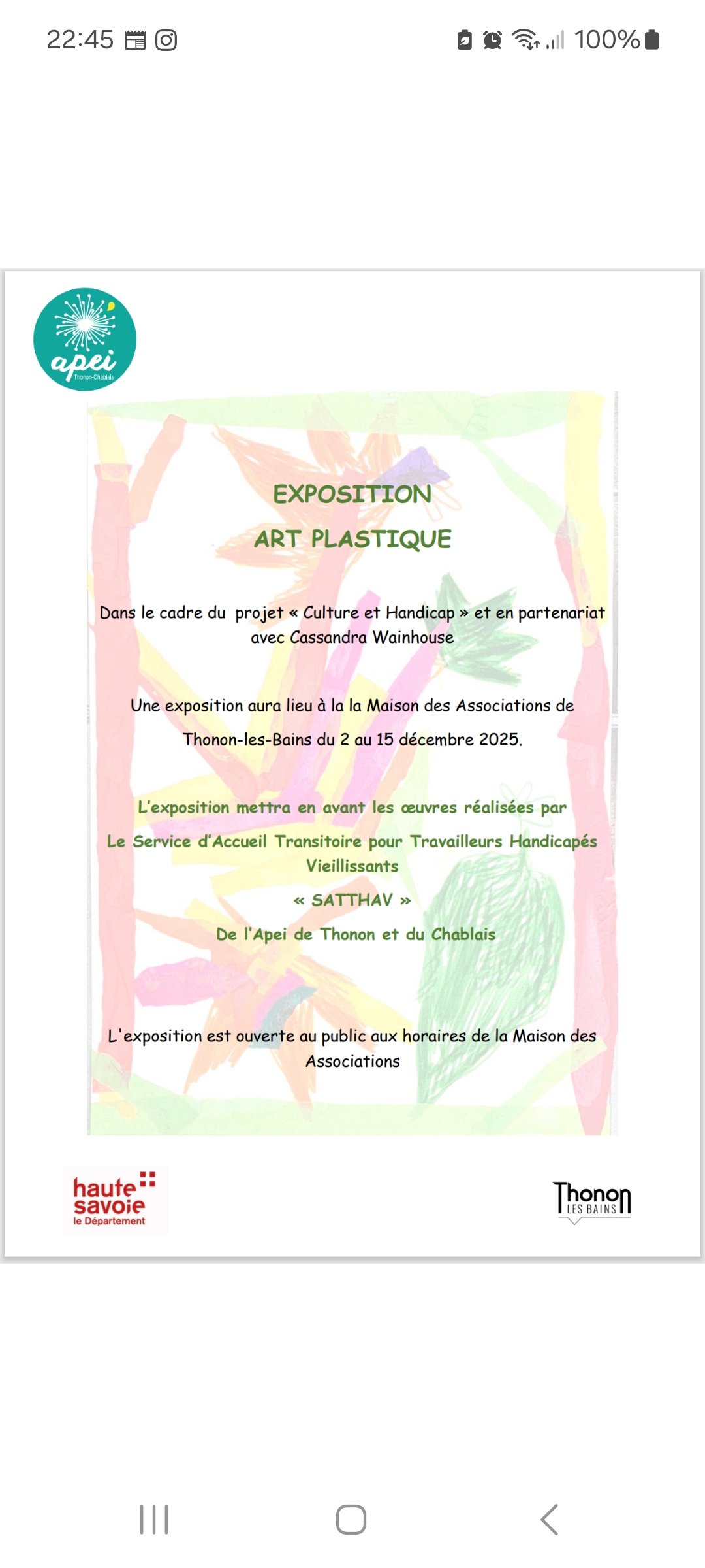 exposition arts plastiques