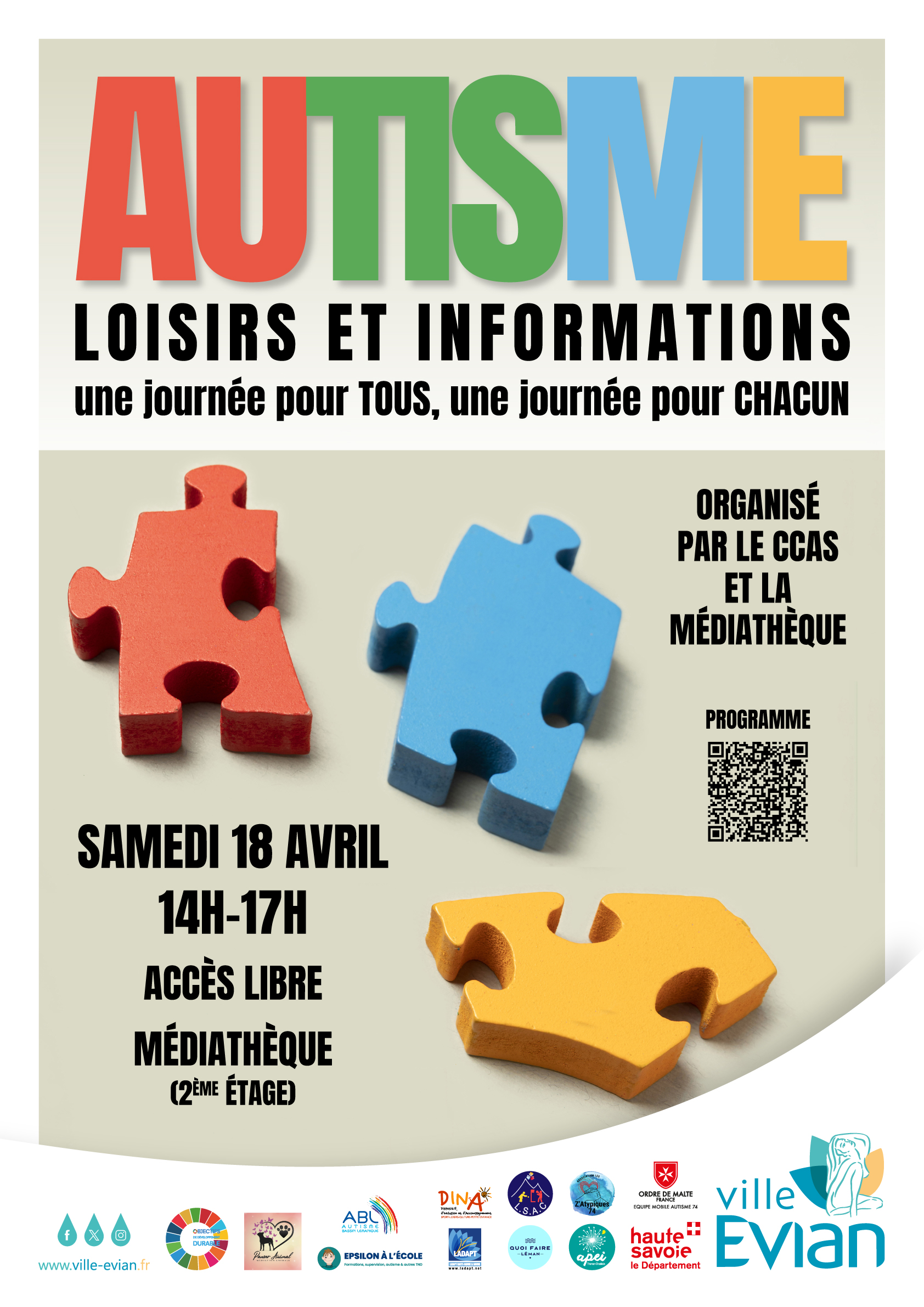 18 avril journée de l'autisme - médiathèque Evian