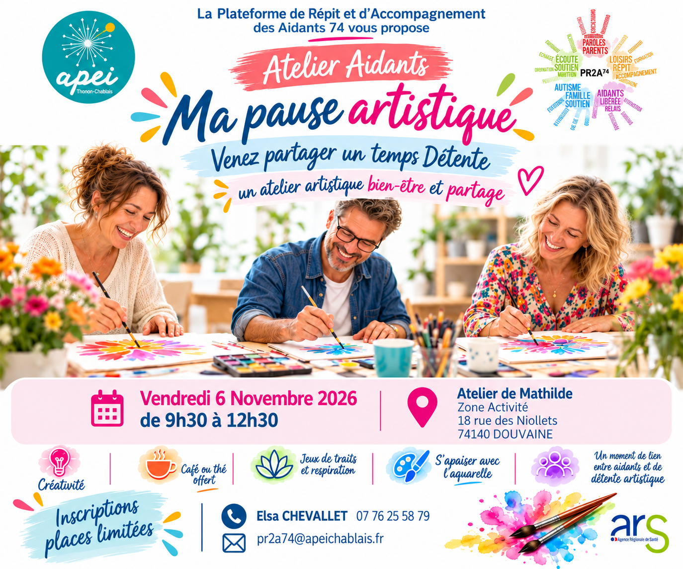 Atelier aidants ma pause artistique